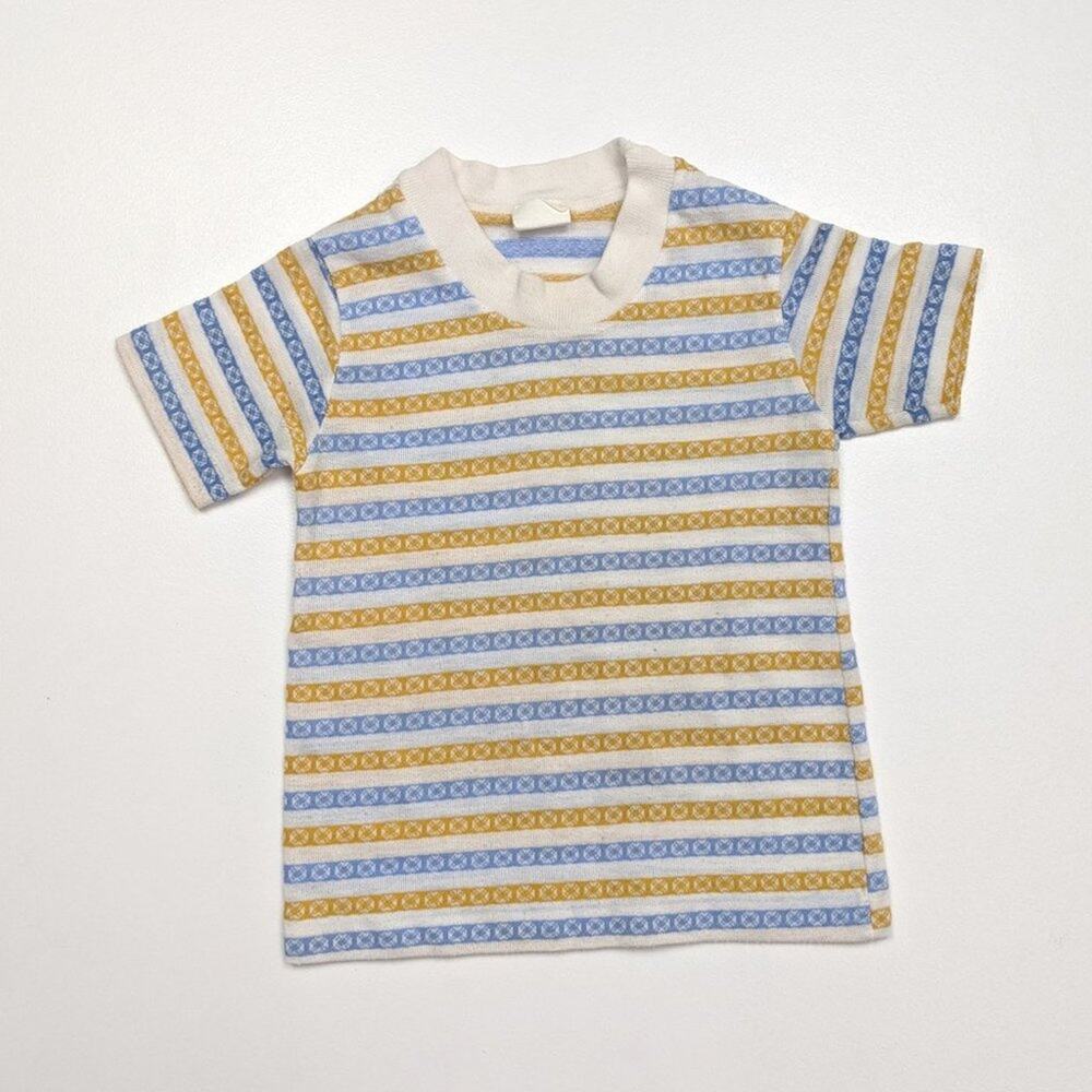 Vintage Shirt Boys Size 2T Knit Sandlot Short Sleeve